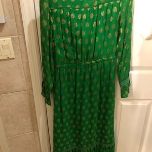 Long green maxi dress